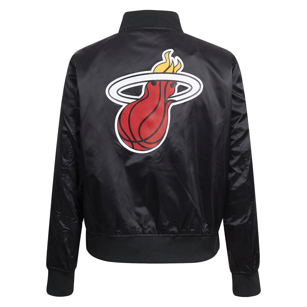 NBA MIAMI HEAT CLASSIC BLOUSON EN SATIN POUR FEMME (NOIR)
