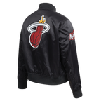 NBA MIAMI HEAT CLASSIC BLOUSON EN SATIN POUR FEMME (NOIR)