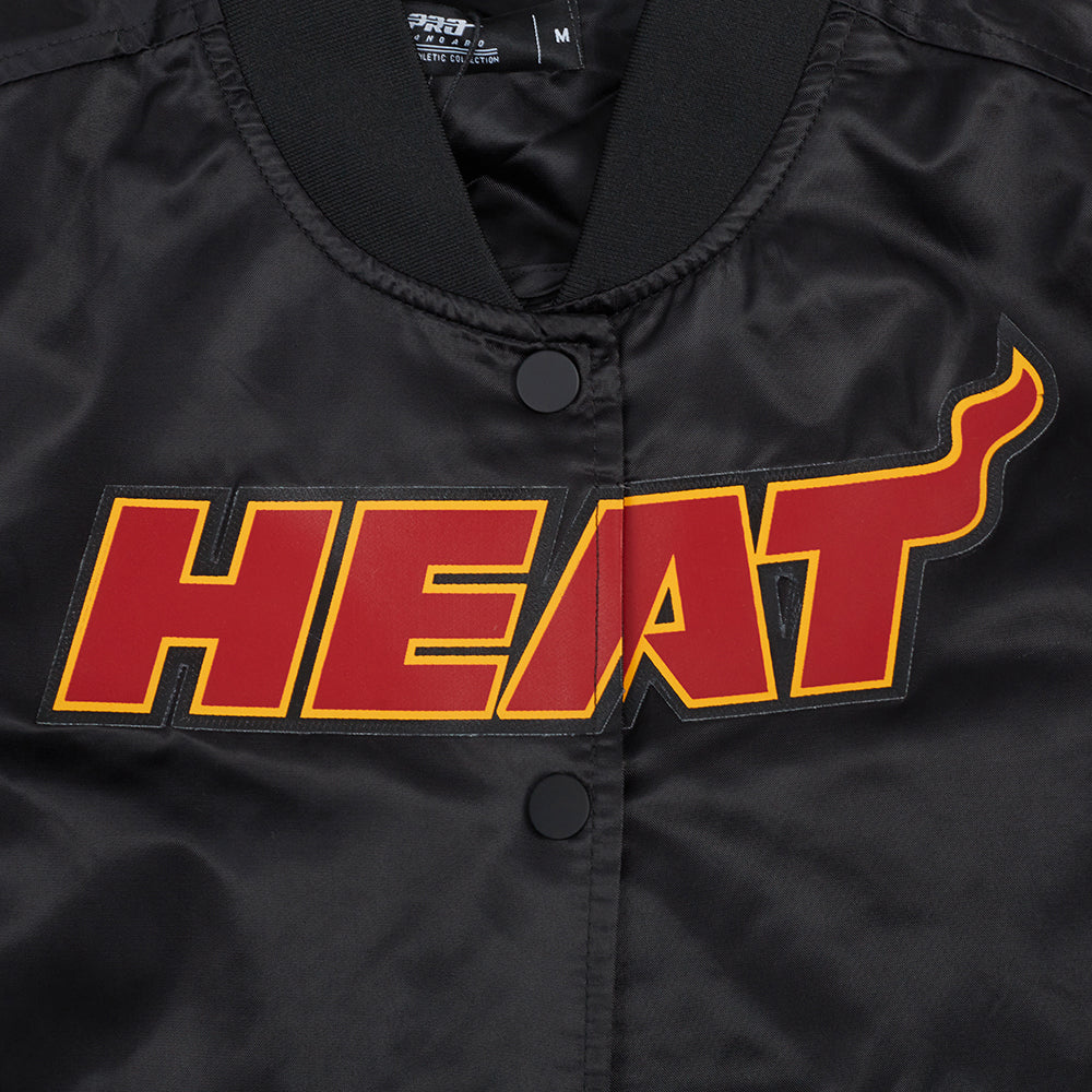NBA MIAMI HEAT CLASSIC BLOUSON EN SATIN POUR FEMME (NOIR)
