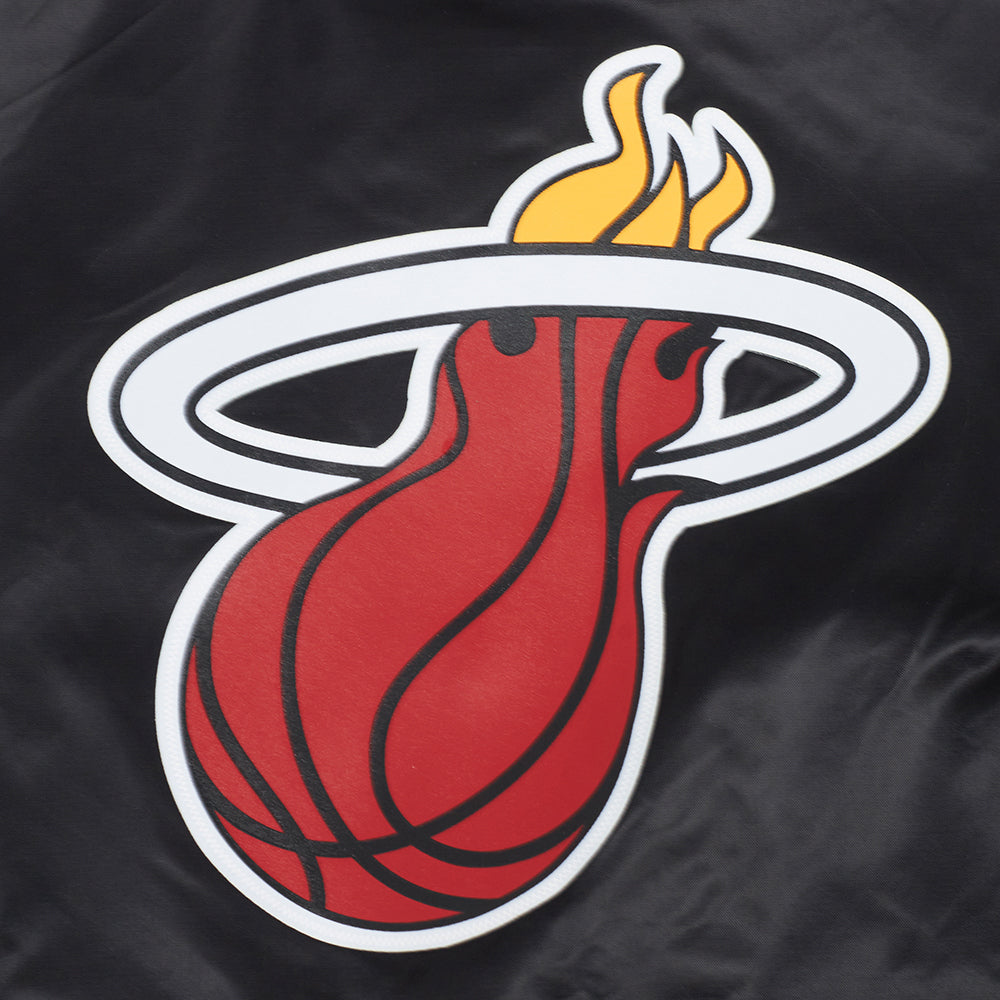 NBA MIAMI HEAT CLASSIC BLOUSON EN SATIN POUR FEMME (NOIR)
