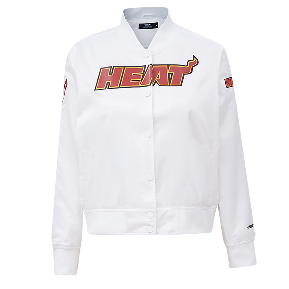 NBA MIAMI HEAT CLASSIC BLOUSON EN SATIN POUR FEMME (BLANC)