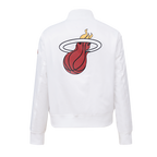 NBA MIAMI HEAT CLASSIC BLOUSON EN SATIN POUR FEMME (BLANC)