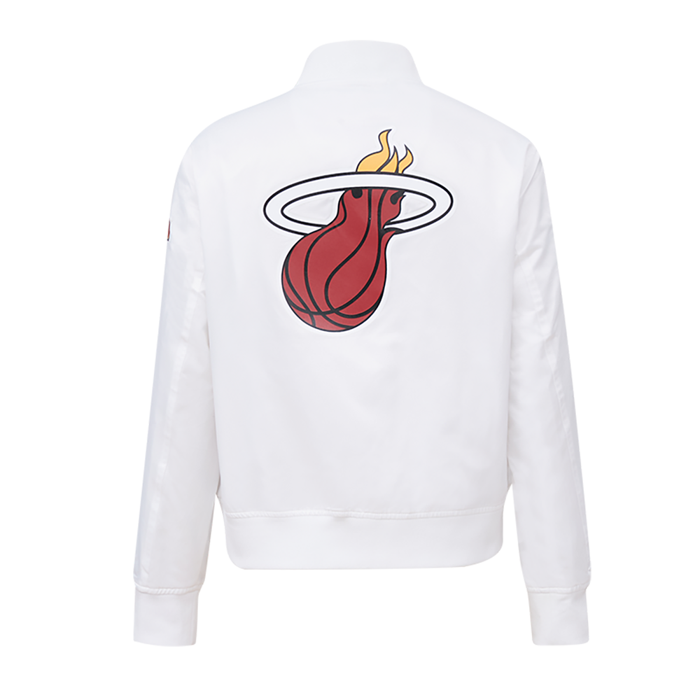 NBA MIAMI HEAT CLASSIC BLOUSON EN SATIN POUR FEMME (BLANC)