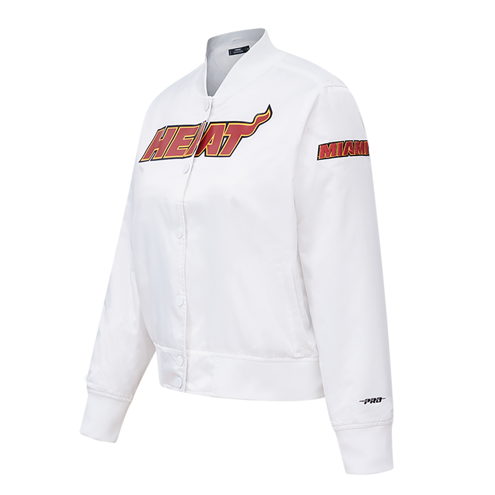 NBA MIAMI HEAT CLASSIC BLOUSON EN SATIN POUR FEMME (BLANC)