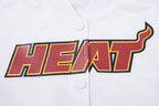 NBA MIAMI HEAT CLASSIC BLOUSON EN SATIN POUR FEMME (BLANC)
