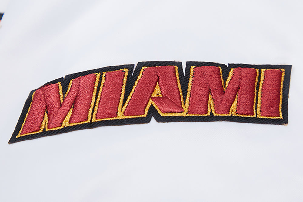 NBA MIAMI HEAT CLASSIC BLOUSON EN SATIN POUR FEMME (BLANC)