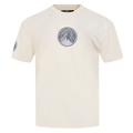 NBA MINNESOTA TIMBERWOLVES REVERSE FRENCH TERRY T-SHIRT EN JERSEY DE COTON À ÉPAULES TOMBANTES POUR HOMME (COQUILLE D'ŒUF)