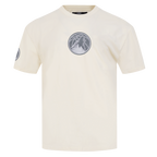 NBA MINNESOTA TIMBERWOLVES REVERSE FRENCH TERRY T-SHIRT EN JERSEY DE COTON À ÉPAULES TOMBANTES POUR HOMME (COQUILLE D'ŒUF)