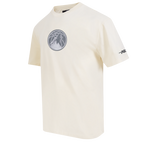 NBA MINNESOTA TIMBERWOLVES REVERSE FRENCH TERRY T-SHIRT EN JERSEY DE COTON À ÉPAULES TOMBANTES POUR HOMME (COQUILLE D'ŒUF)
