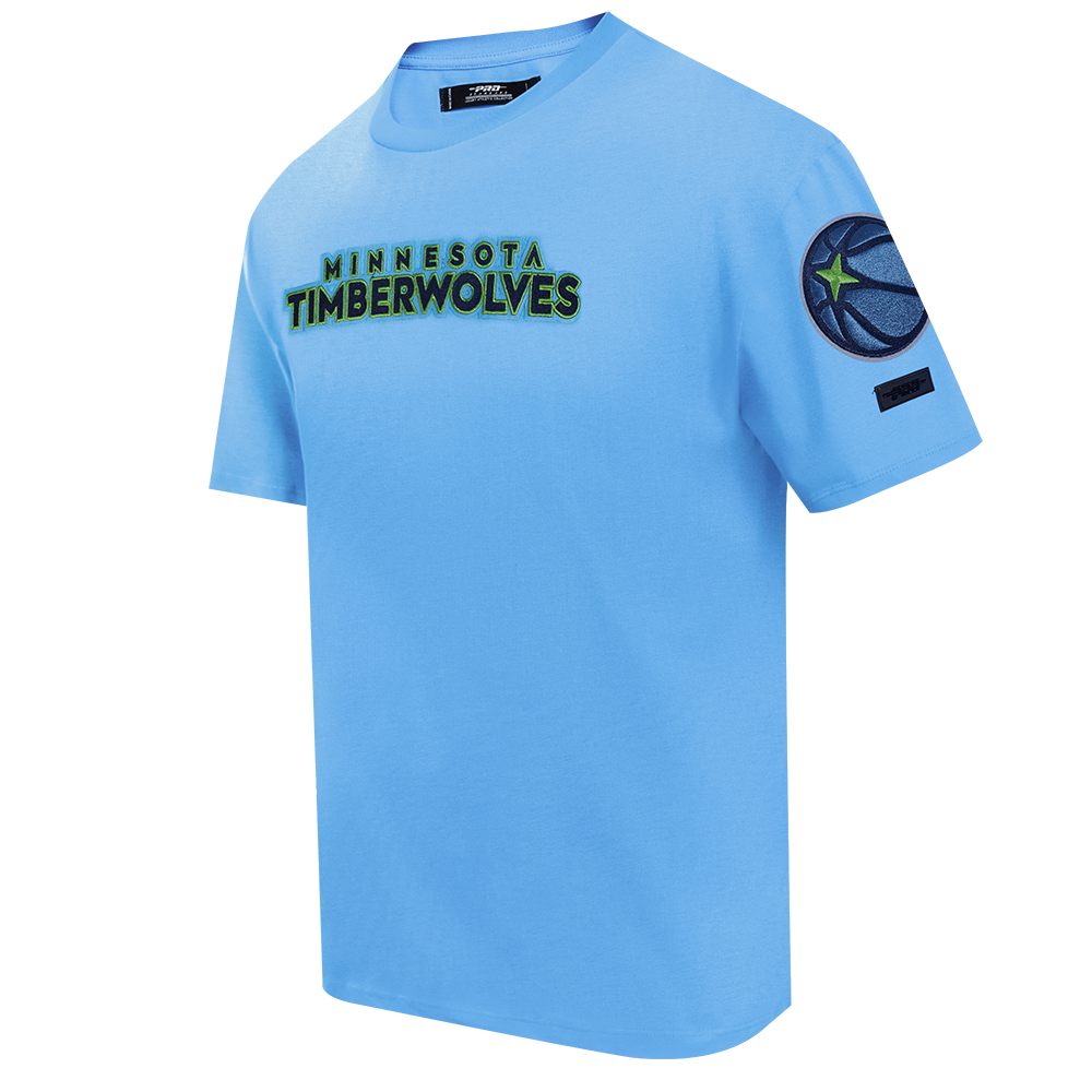 NBA MINNESOTA TIMBERWOLVES CLASSIC CHENILLE MEN'S TEE (UNIVERSITY BLUE)
