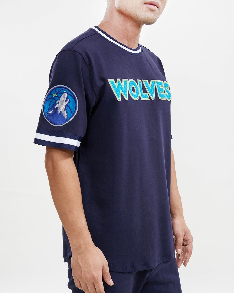 NBA MINNESOTA TIMBERWOLVES CLASSIC CHENILLE MEN'S TEE (MIDNIGHT NAVY)