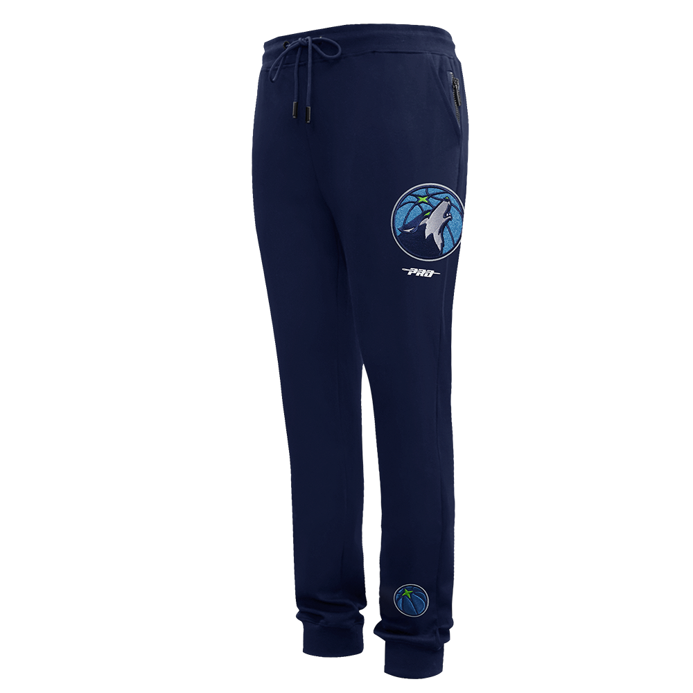 NBA MINNESOTA TIMBERWOLVES CLASSIC CHENILLE PANTALON JOGGER POUR HOMME (MARINE MINUIT)