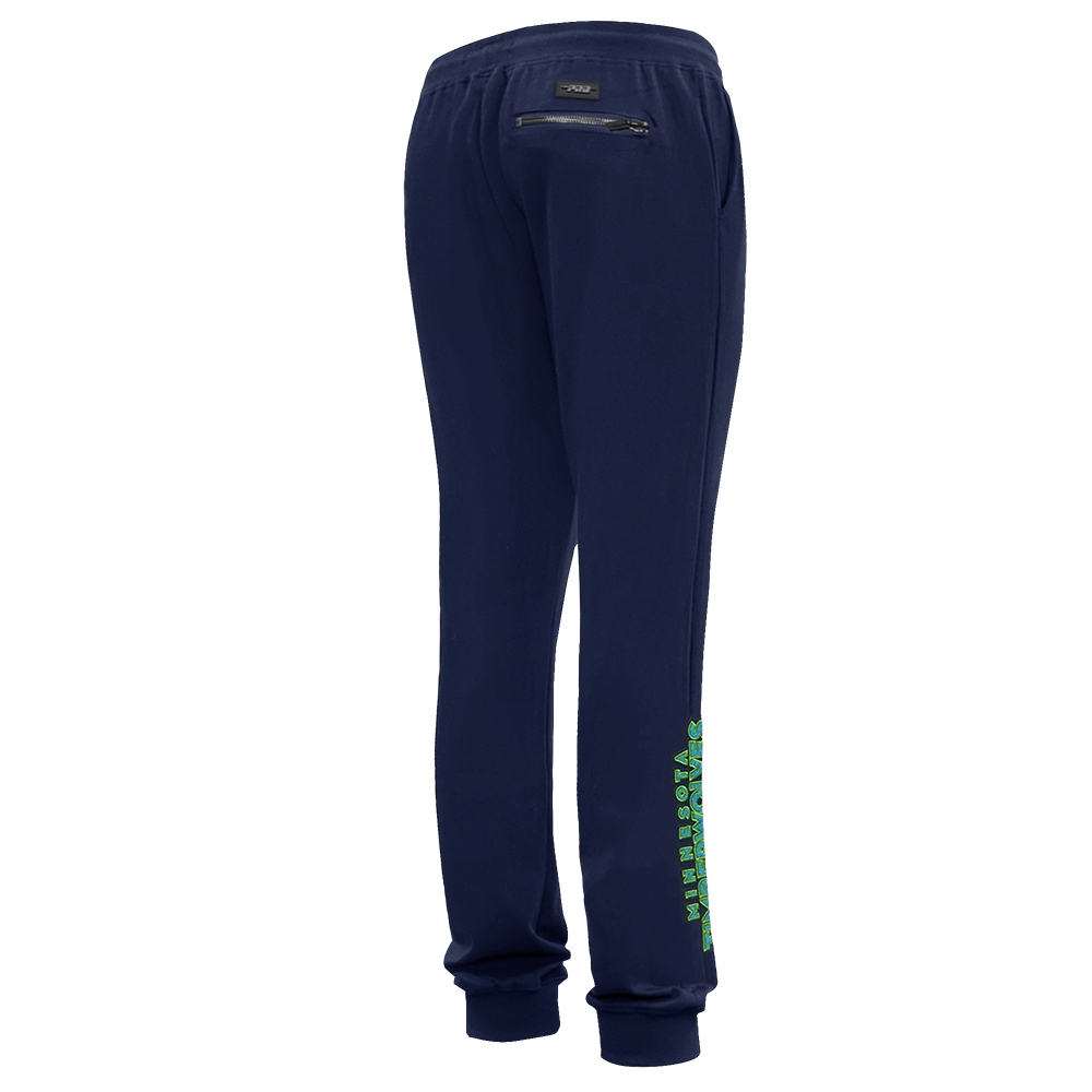 NBA MINNESOTA TIMBERWOLVES CLASSIC CHENILLE PANTALON JOGGER POUR HOMME (MARINE MINUIT)