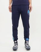 NBA MINNESOTA TIMBERWOLVES CLASSIC CHENILLE PANTALON JOGGER POUR HOMME (MARINE MINUIT)