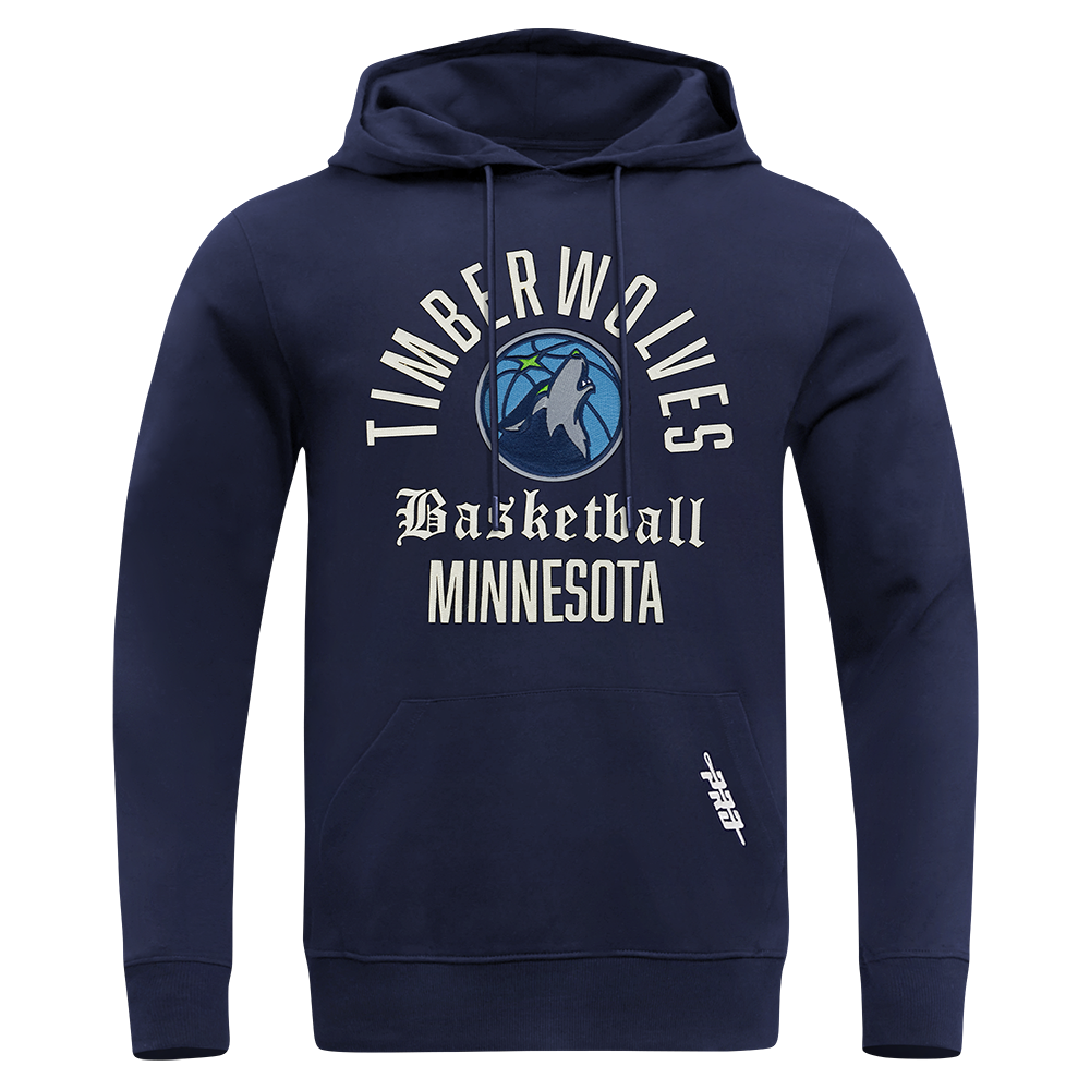 NBA MINNESOTA TIMBERWOLVES MODERN ORIGINALS MEN'S FLC PO HOODIE (MIDNIGHT NAVY)