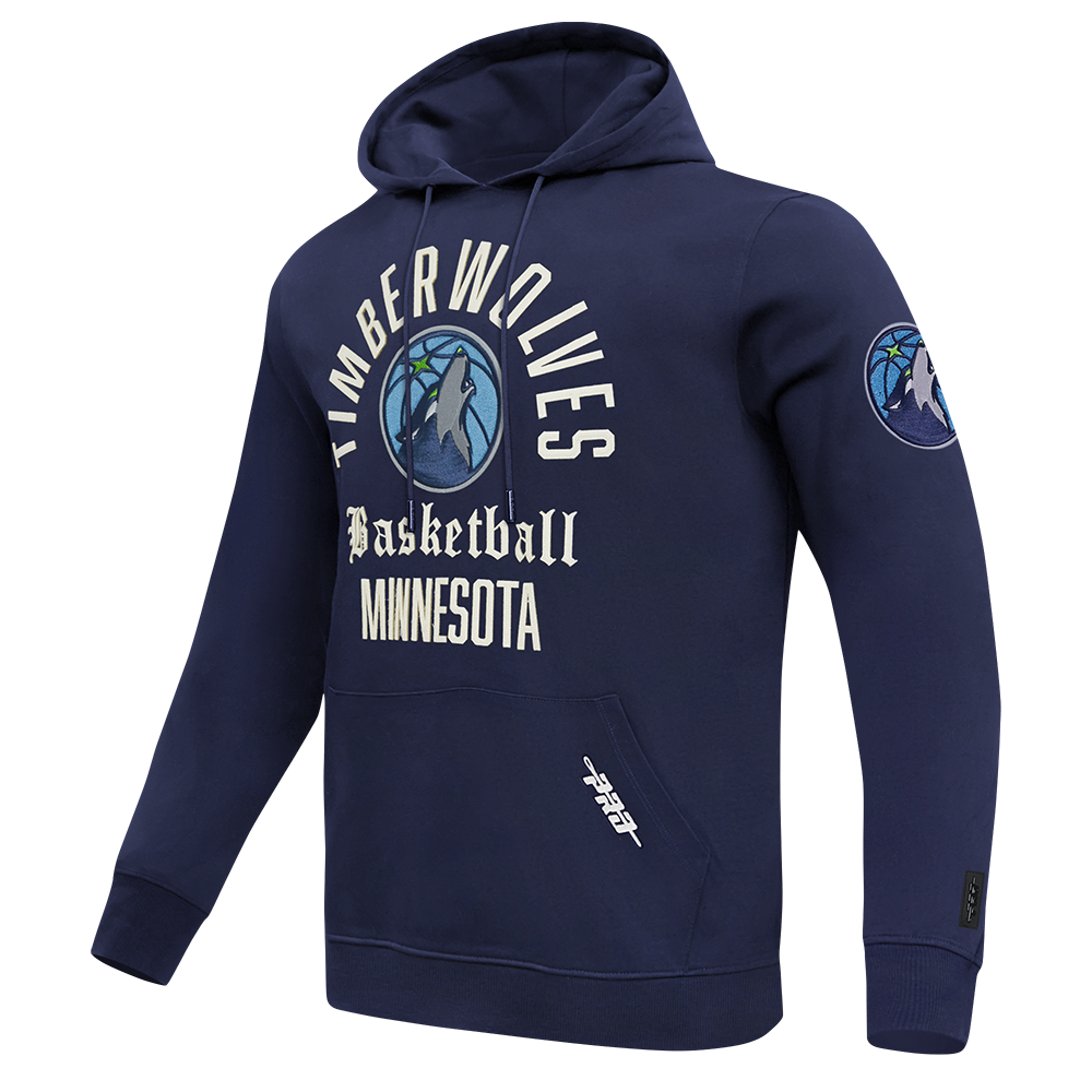 NBA MINNESOTA TIMBERWOLVES MODERN ORIGINALS MEN'S FLC PO HOODIE (MIDNIGHT NAVY)