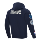 NBA MINNESOTA TIMBERWOLVES MODERN ORIGINALS MEN'S FLC PO HOODIE (MIDNIGHT NAVY)