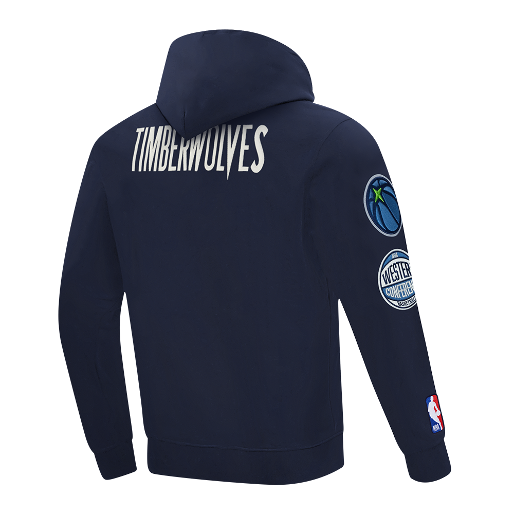 NBA MINNESOTA TIMBERWOLVES MODERN ORIGINALS MEN'S FLC PO HOODIE (MIDNIGHT NAVY)