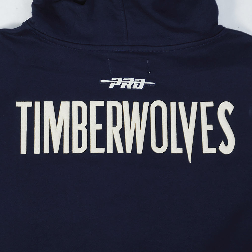 NBA MINNESOTA TIMBERWOLVES MODERN ORIGINALS MEN'S FLC PO HOODIE (MIDNIGHT NAVY)