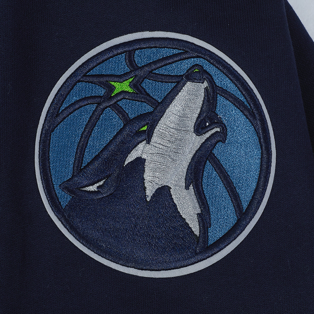 NBA MINNESOTA TIMBERWOLVES MODERN ORIGINALS MEN'S FLC PO HOODIE (MIDNIGHT NAVY)