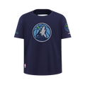 NBA MINNESOTA TIMBERWOLVES RETRO CLASSIC T-SHIRT À MANCHES COURTES POUR GARÇON JUNIOR (MARINE MINUIT)