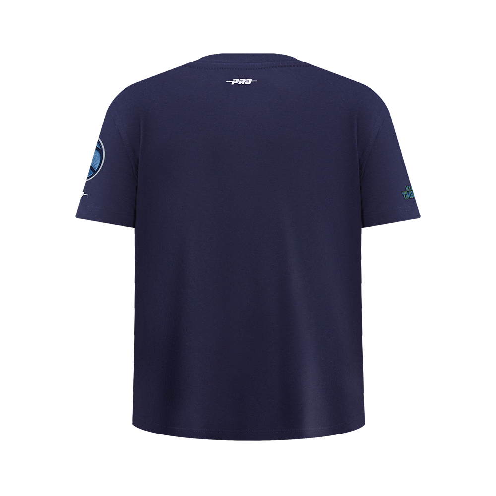 NBA MINNESOTA TIMBERWOLVES RETRO CLASSIC T-SHIRT À MANCHES COURTES POUR GARÇON JUNIOR (MARINE MINUIT)