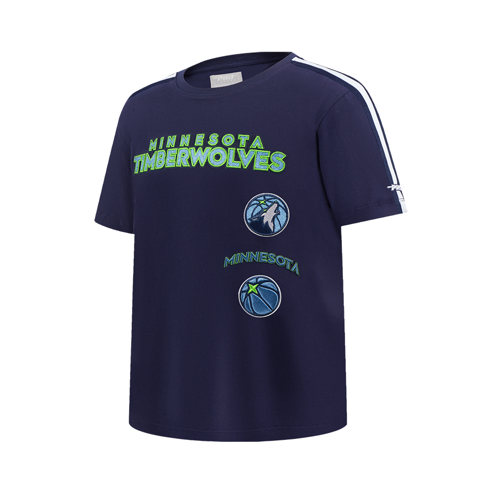 NBA MINNESOTA TIMBERWOLVES RETRO CLASSIC SINGLE JERSEY BIG BOYS SINGLE JERSEY TAPING TEE (MIDNIGHT NAVY)