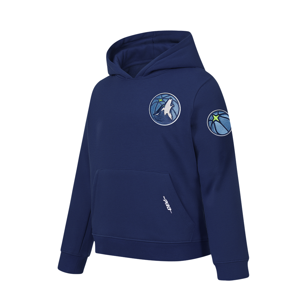 NBA MINNESOTA TIMBERWOLVES CLASSIC BIG BOYS FLEECE PULLOVER HOODIE (MIDNIGHT NAVY)