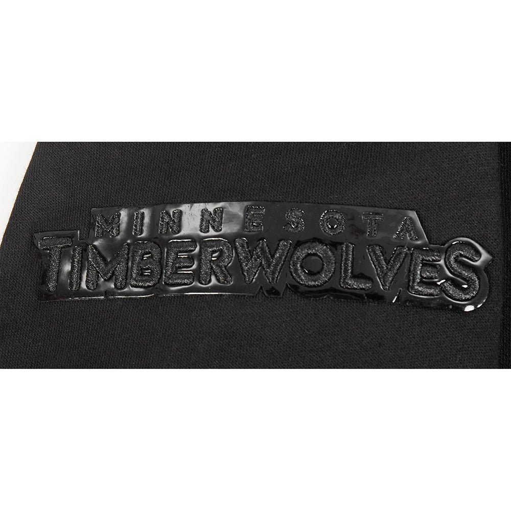 NBA MINNESOTA TIMBERWOLVES TRIPLE BLACK CHANDAIL À CAPUCHON EN MOLLETON POUR GARÇON JUNIOR (NOIR)