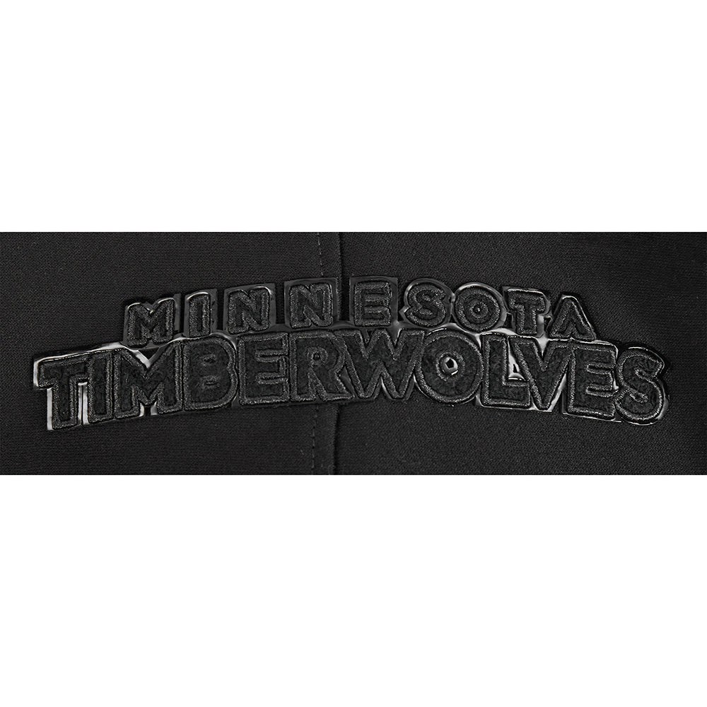 NBA MINNESOTA TIMBERWOLVES TRIPLE BLACK CHANDAIL À CAPUCHON EN MOLLETON POUR GARÇON JUNIOR (NOIR)
