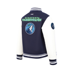 NBA MINNESOTA TIMBERWOLVES RETRO CLASSICS BLOUSON COLLÉGIAL POUR GARÇON JUNIOR (MARINE MINUIT/BLANC)