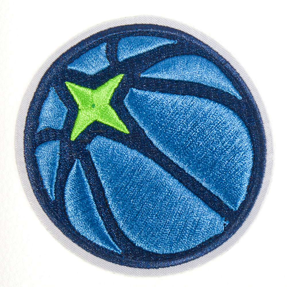 NBA MINNESOTA TIMBERWOLVES RETRO CLASSICS BLOUSON COLLÉGIAL POUR GARÇON JUNIOR (MARINE MINUIT/BLANC)