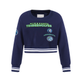 NBA MINNESOTA TIMBERWOLVES RETRO CLASSIC BIG GIRL'S RIB FLC CREWNECK (MIDNIGHT NAVY)