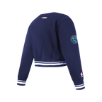 NBA MINNESOTA TIMBERWOLVES RETRO CLASSIC BIG GIRL'S RIB FLC CREWNECK (MIDNIGHT NAVY)