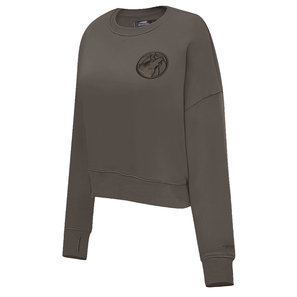 NBA MINNESOTA TIMBERWOLVES NEUTRAL FLEECE CREWNECK (DARK TAUPE)