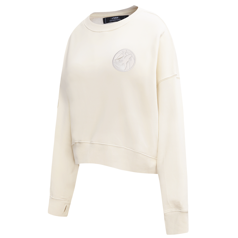 NBA MINNESOTA TIMBERWOLVES NEUTRAL FLEECE CREWNECK (EGGSHELL)