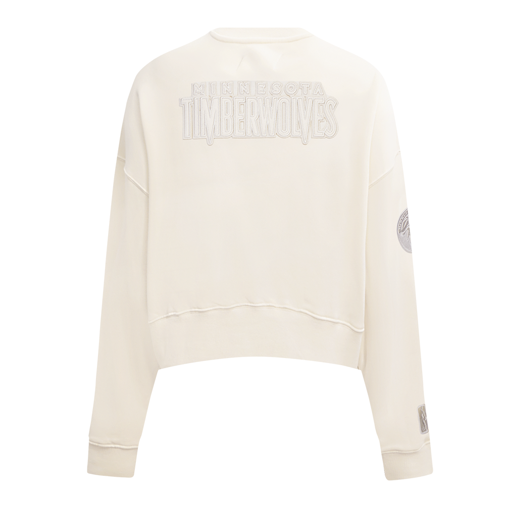 NBA MINNESOTA TIMBERWOLVES NEUTRAL FLEECE CREWNECK (EGGSHELL)