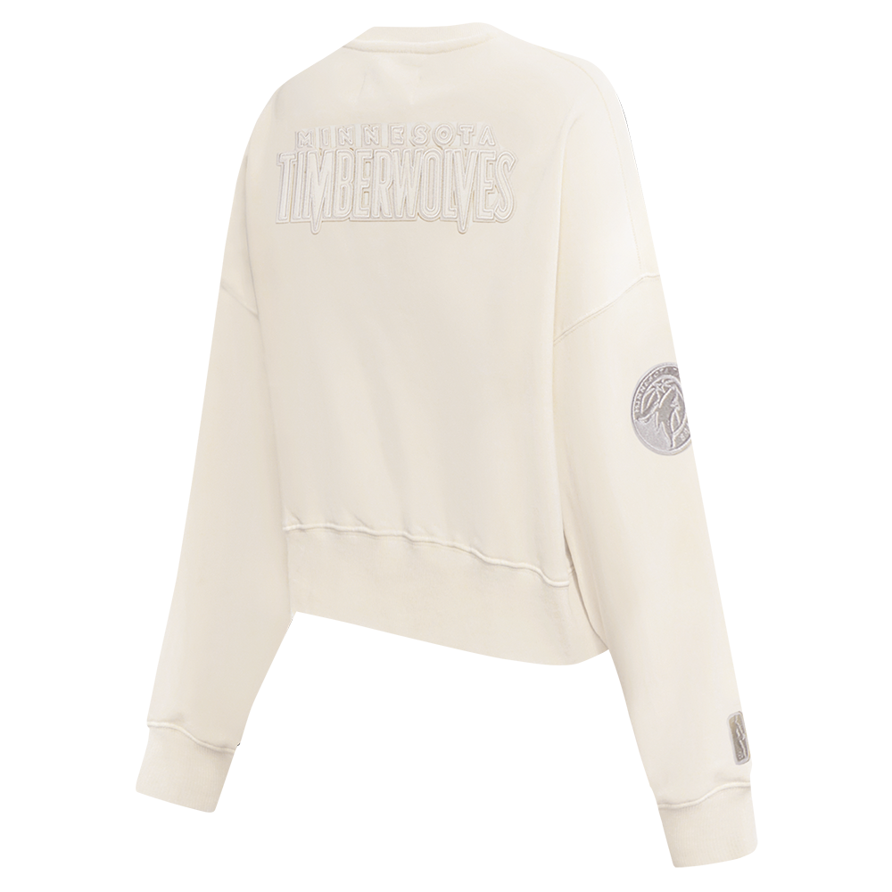NBA MINNESOTA TIMBERWOLVES NEUTRAL FLEECE CREWNECK (EGGSHELL)