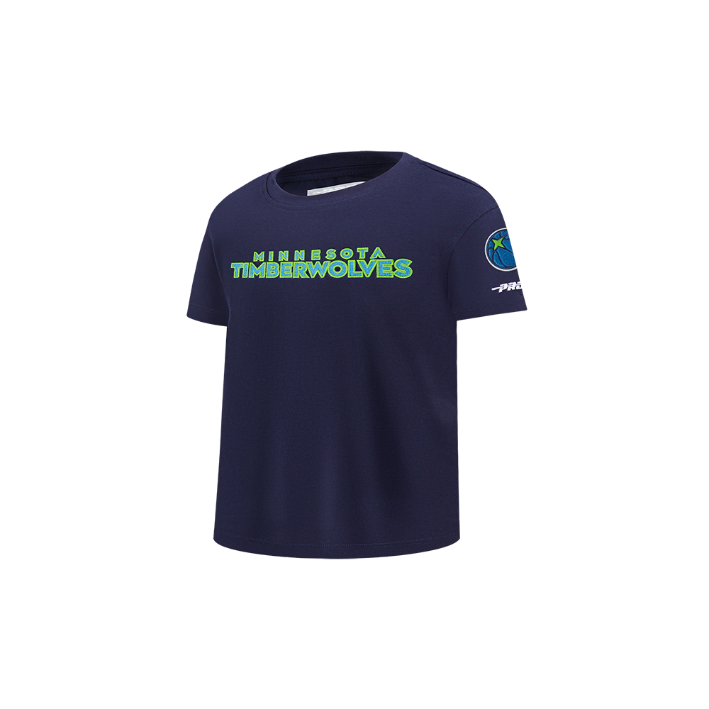 NBA MINNESOTA TIMBERWOLVES CLASSIC T-SHIRT À MANCHES COURTES POUR GARÇON ENFANT (MARINE MINUIT)