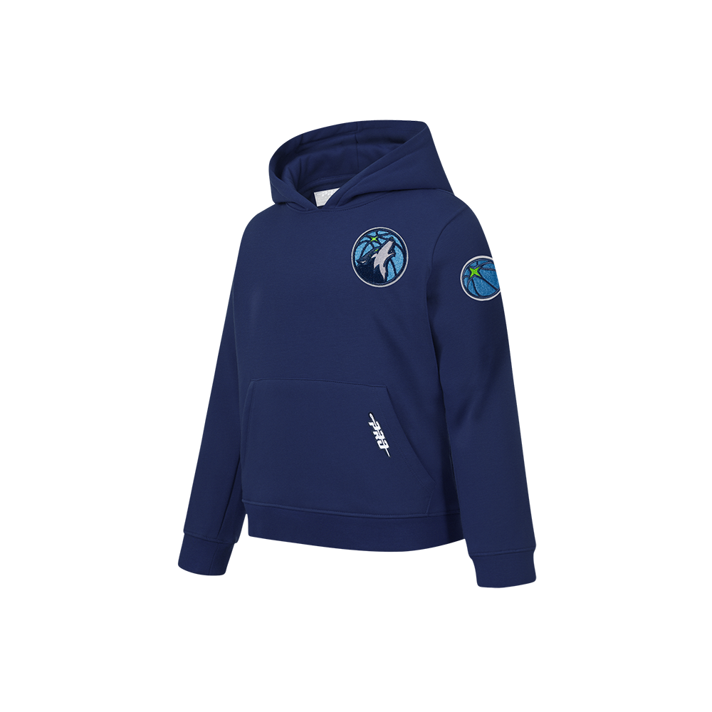 NBA MINNESOTA TIMBERWOLVES CLASSIC LITTLE BOYS FLEECE PULLOVER HOODIE (MIDNIGHT NAVY)