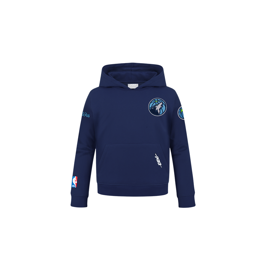 NBA MINNESOTA TIMBERWOLVES CLASSIC CHANDAIL À CAPUCHON EN MOLLETON POUR GARÇON BAMBIN (MARINE MINUIT)