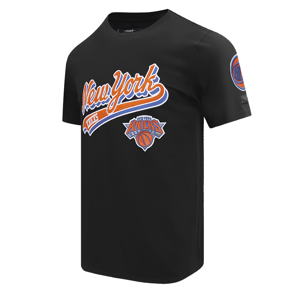 NBA NEW YORK KNICKS SCRIPT TAIL MEN'S   TEE (BLACK)