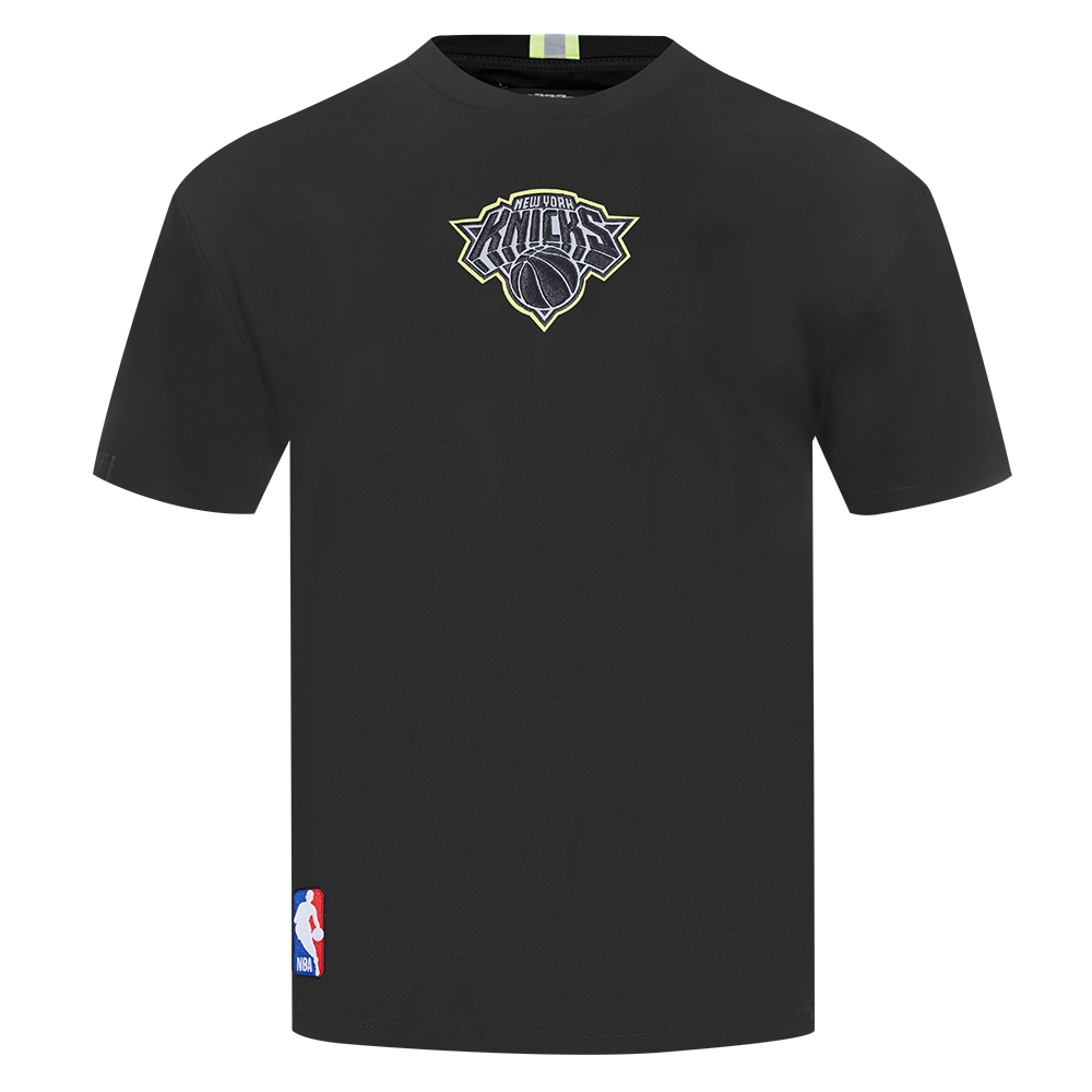NBA NEW YORK KNICKS UNDER THE LIGHTS T-SHIRT EN JERSEY SIMPLE POUR HOMME (NOIR)