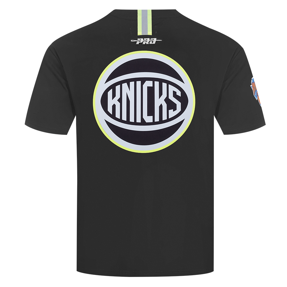 NBA NEW YORK KNICKS UNDER THE LIGHTS T-SHIRT EN JERSEY SIMPLE POUR HOMME (NOIR)