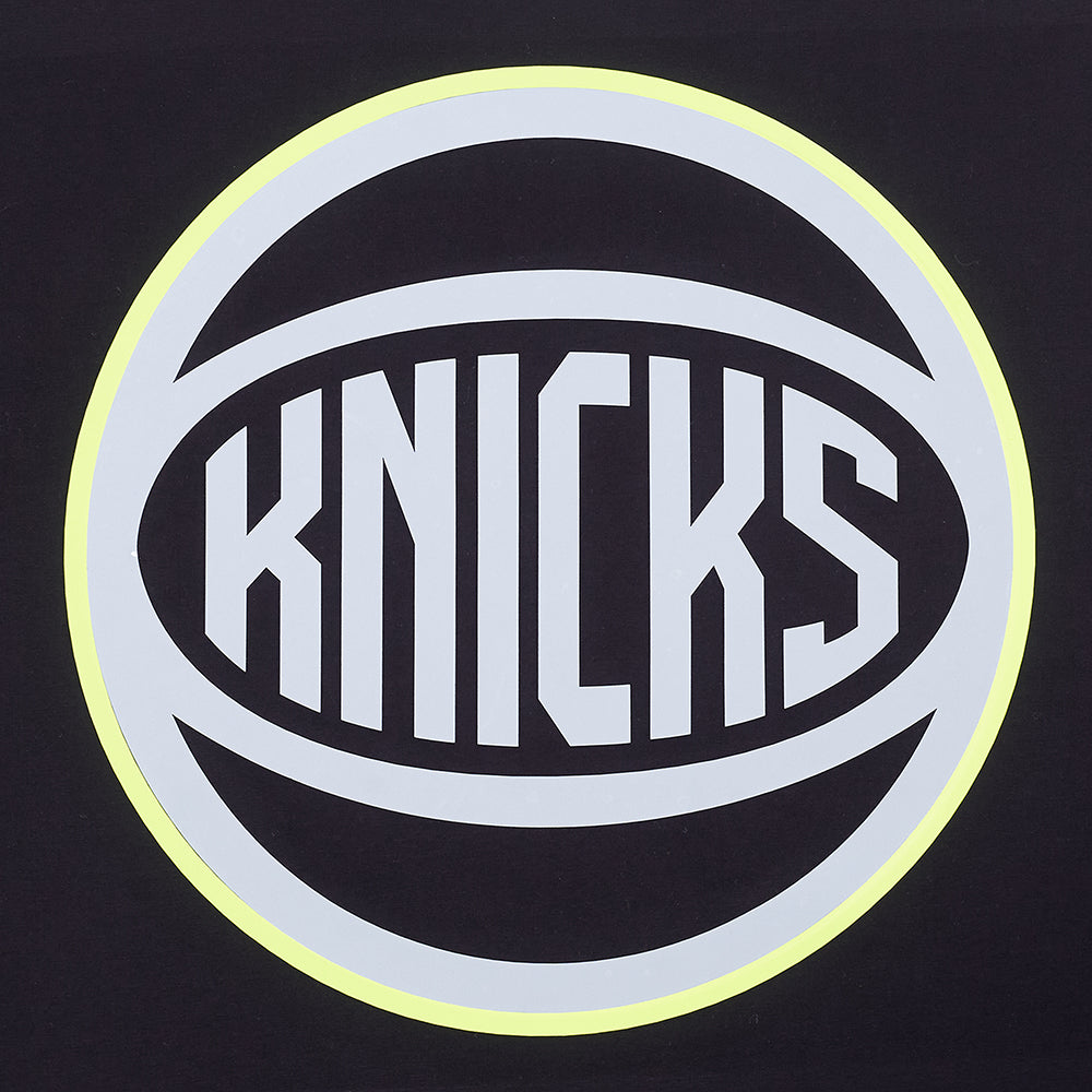 NBA NEW YORK KNICKS UNDER THE LIGHTS T-SHIRT EN JERSEY SIMPLE POUR HOMME (NOIR)