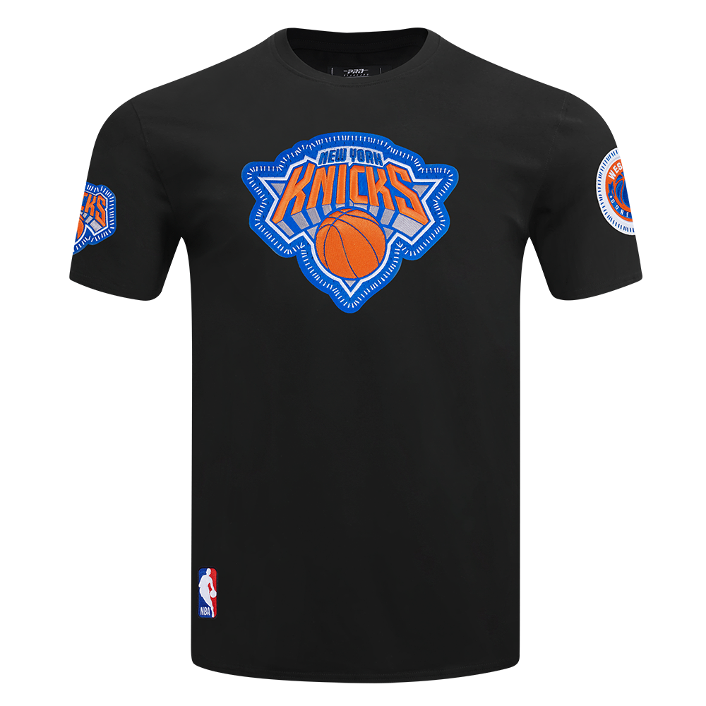 NBA NEW YORK KNICKS DIY PICK STITCH T-SHIRT EN JERSEY SIMPLE POUR HOMME (NOIR)