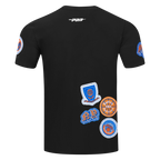 NBA NEW YORK KNICKS DIY PICK STITCH T-SHIRT EN JERSEY SIMPLE POUR HOMME (NOIR)