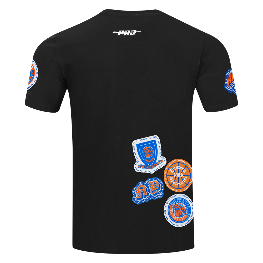 NBA NEW YORK KNICKS DIY PICK STITCH T-SHIRT EN JERSEY SIMPLE POUR HOMME (NOIR)