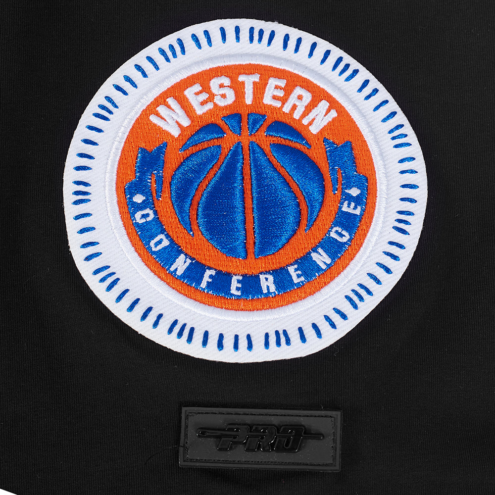 NBA NEW YORK KNICKS DIY PICK STITCH T-SHIRT EN JERSEY SIMPLE POUR HOMME (NOIR)