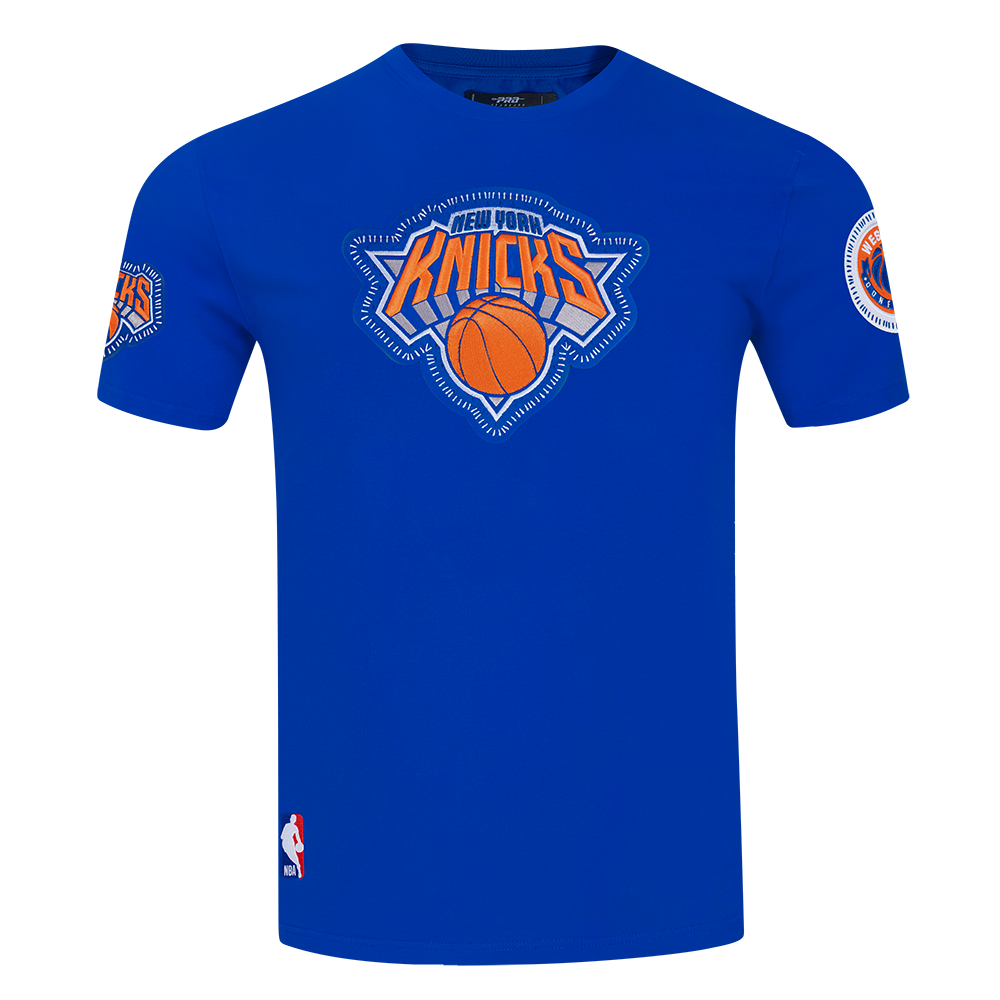 NBA NEW YORK KNICKS DIY PICK STITCH MEN'S SINGLE JERSEY TEE (ROYAL BLUE)